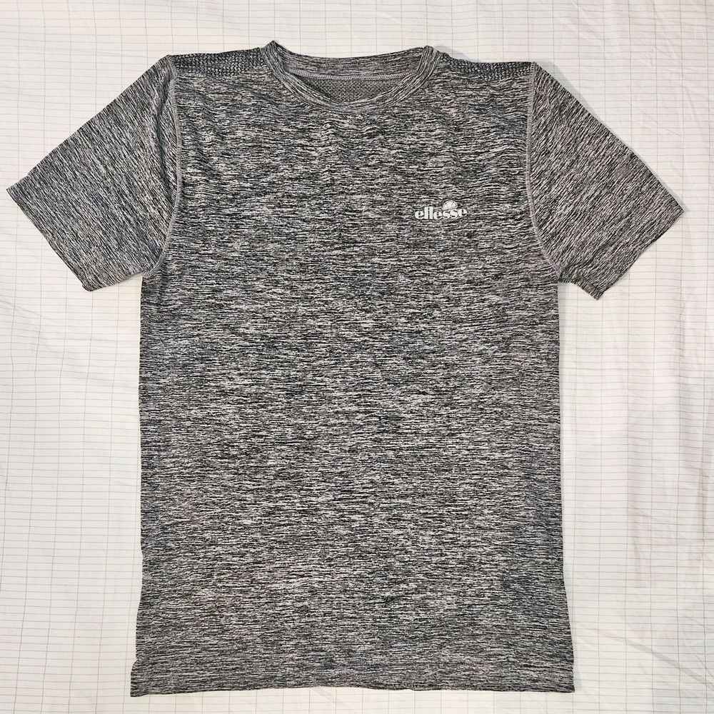 Ellesse Men's Black and White Marled Tee
